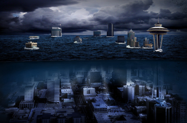 City skyline water background large free wallpaper for desktop - medium preview image