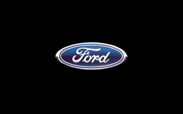 Ford logo dark background blue free wallpaper for desktop - medium preview image