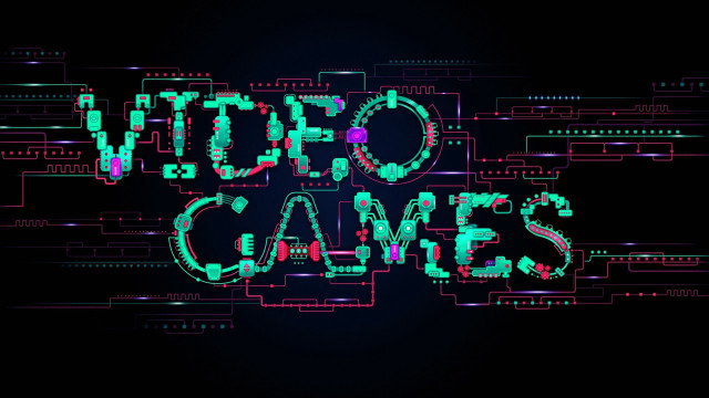 Black background neon text video #3 free wallpaper for desktop - medium preview image