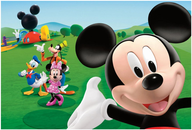 Mickey mouse cartoon background characters free wallpaper for desktop - medium preview image