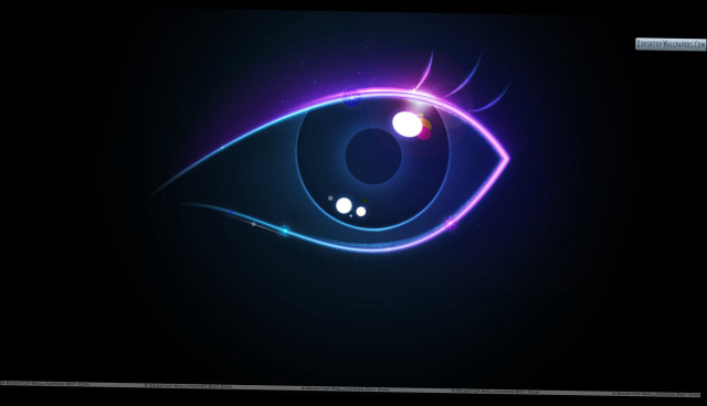Computer screen glowing eye black free wallpaper for desktop - medium preview image