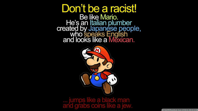 Mario bros quote black background free wallpaper for desktop - medium preview image