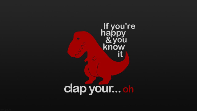 Red dinosaur black background quote #2 free wallpaper for desktop - medium preview image