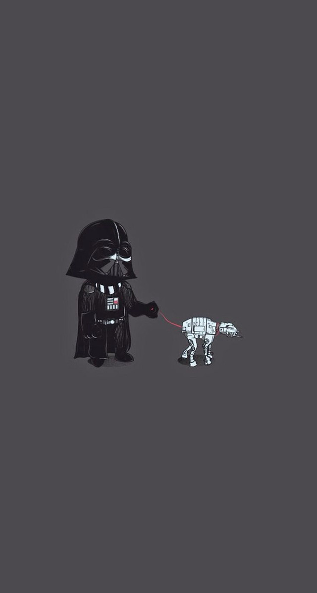 Toy dog pulling darth vader #2 free wallpaper for mobile - medium preview image