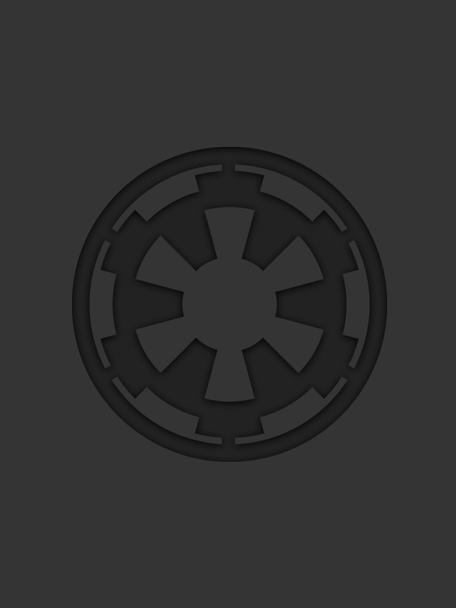 Star wars symbol holography monochrome free wallpaper for mobile - medium preview image