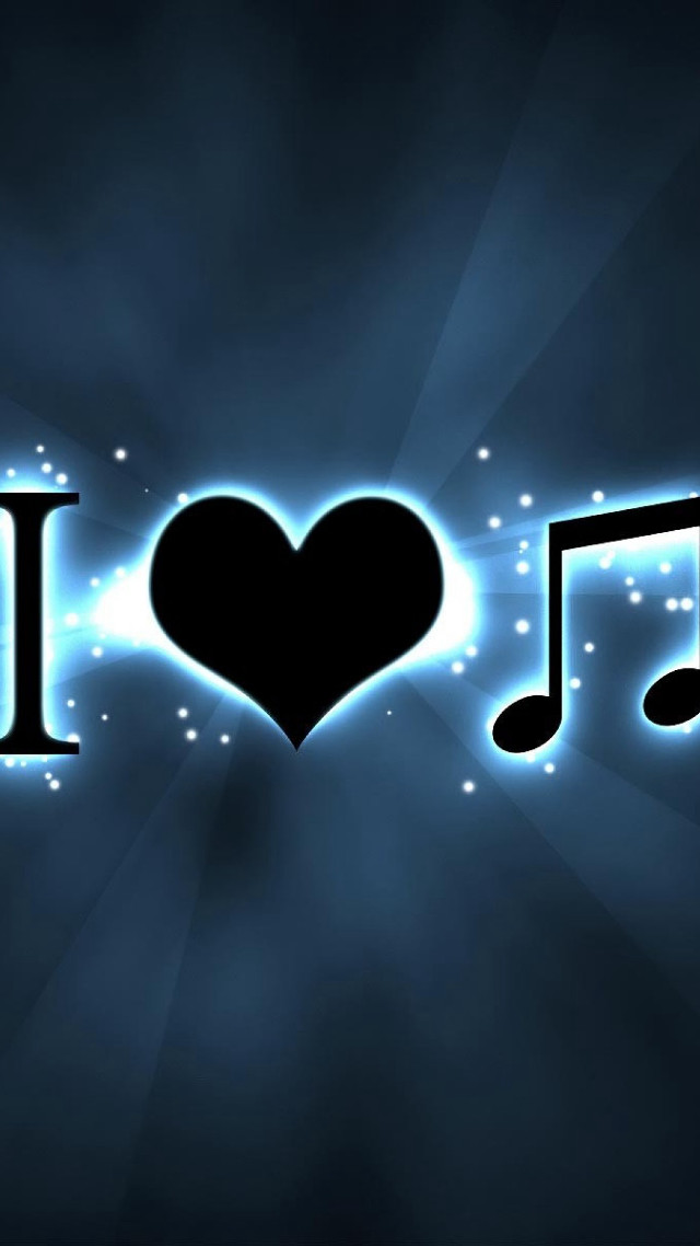 Heart shaped music note i free wallpaper for mobile - medium preview image