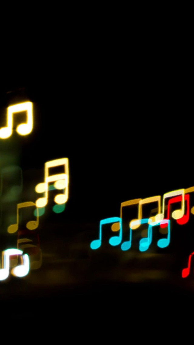 Blurry musical note street sign free wallpaper for mobile - medium preview image
