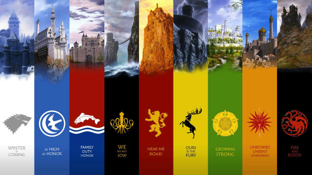 Dragon castle banners logos gameofthrones free wallpaper for desktop - medium preview image