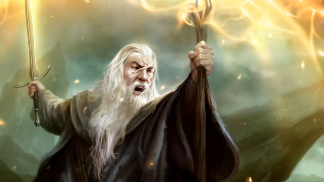 Old man white beard sword free wallpaper for desktop - medium preview image