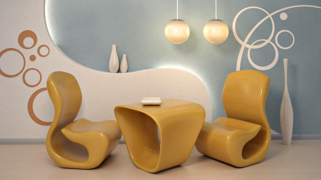 Room table chairs mirror lamp free wallpaper for desktop - medium preview image