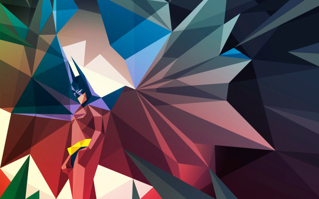 Colorful abstract painting man bat free wallpaper for desktop - medium preview image