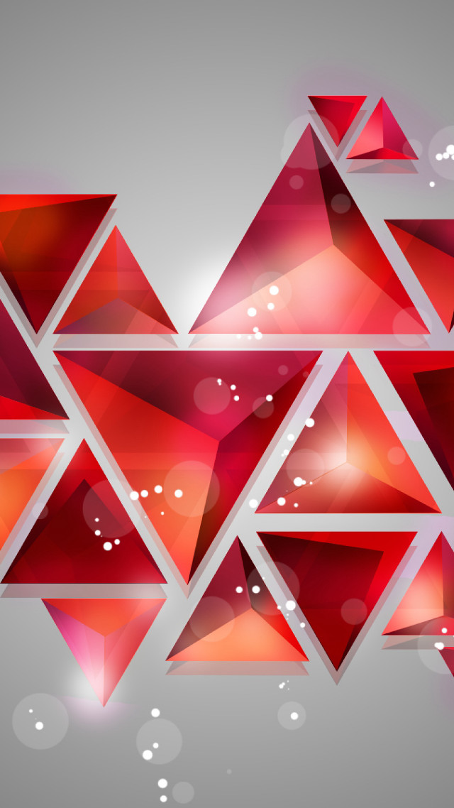 Red abstract background triangles bubbles free wallpaper for mobile - medium preview image