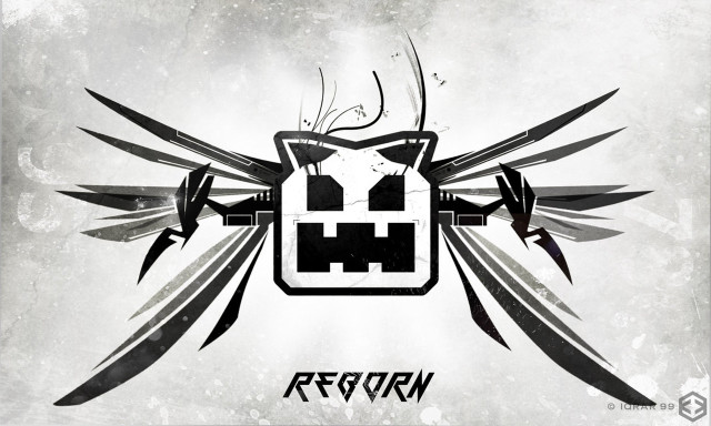 Black white logo scissors shield free wallpaper for desktop - medium preview image