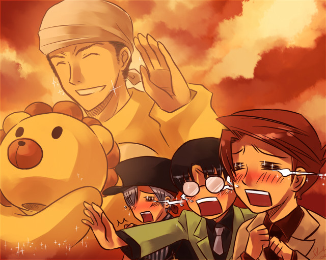 Renaissance group teddy bear evening free wallpaper for desktop - medium preview image