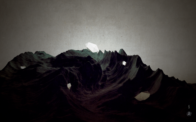 Mountain range moon wine black free wallpaper for desktop - medium preview image