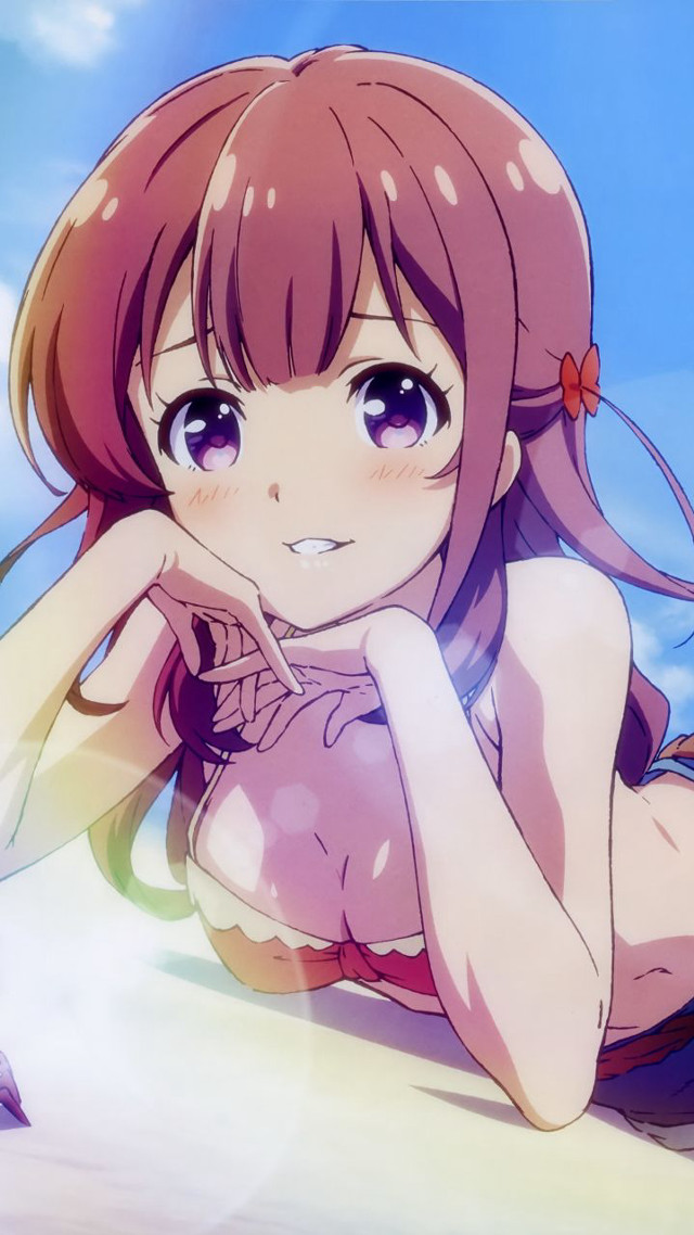 Girl laying hand face cheek free wallpaper for mobile - medium preview image