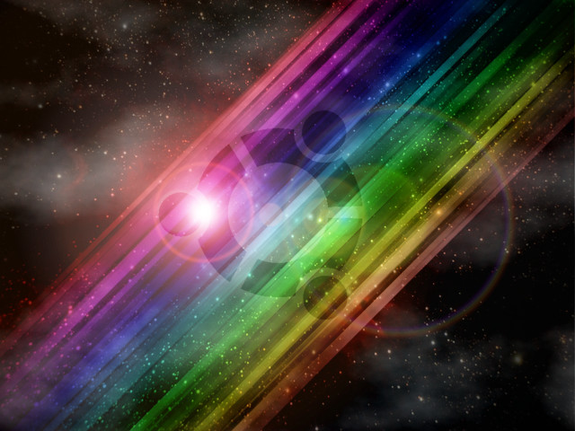 Rainbow background star light black free wallpaper for desktop - medium preview image