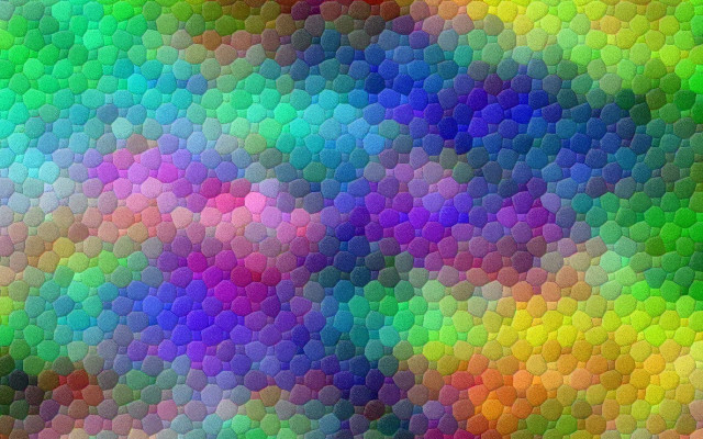 Colorful hexagonal background rainbow greens free wallpaper for desktop - medium preview image