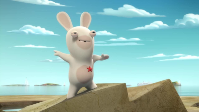 Cartoon rabbit rock star arms free wallpaper for desktop - medium preview image