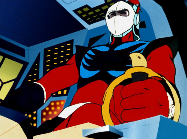 Cartoon character sitting chair steering free wallpaper for desktop - medium preview image