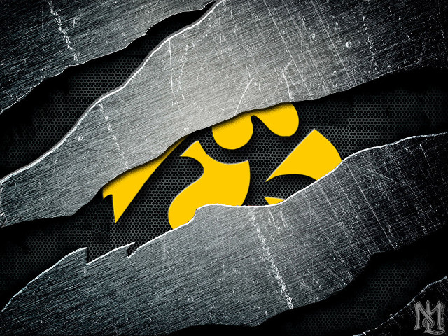Batman logo metal hole yellow free wallpaper for desktop - medium preview image