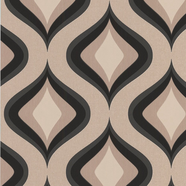 Beige black wallpaper wavy shapes free wallpaper for tablet - medium preview image