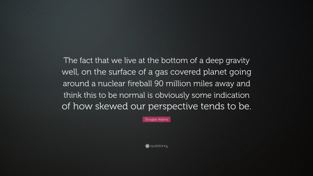 Gravity quote hologram perspective greyscale free wallpaper for desktop - medium preview image