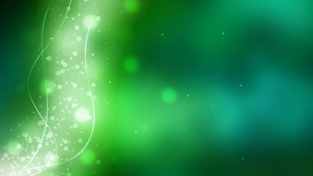 Green background blurry bubbles lines free wallpaper for desktop - medium preview image