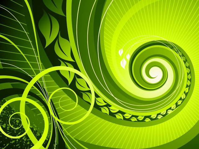 Green swirl background swirly design free wallpaper for desktop - medium preview image