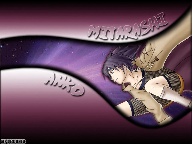 Anime character purple background black #2 free wallpaper for desktop - medium preview image