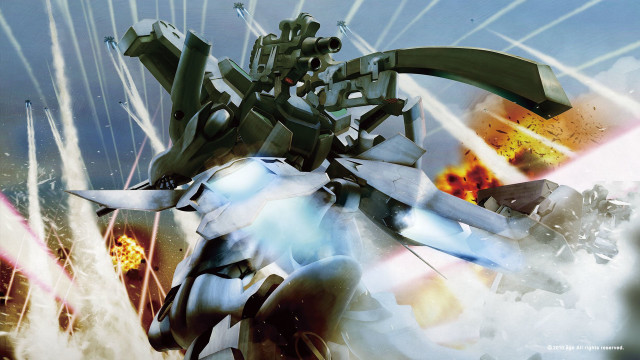 Futuristic robot lights smoke backend free wallpaper for desktop - medium preview image