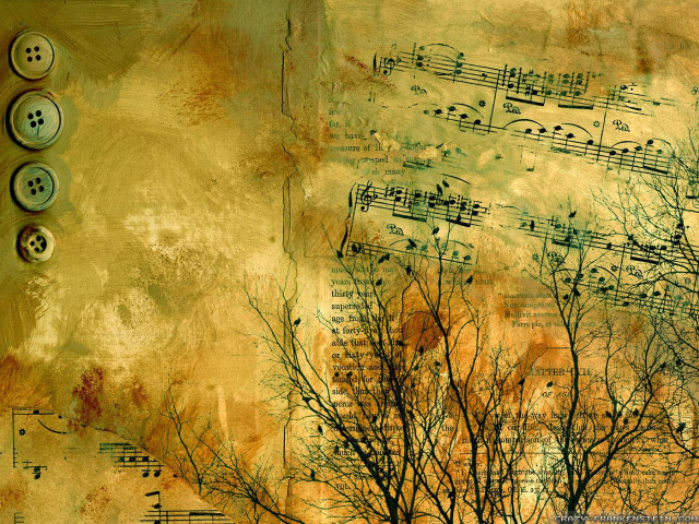 Tree musical notes buttoned up free wallpaper for desktop - medium preview image