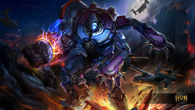 Robot standing rain gun hand free wallpaper for desktop - medium preview image