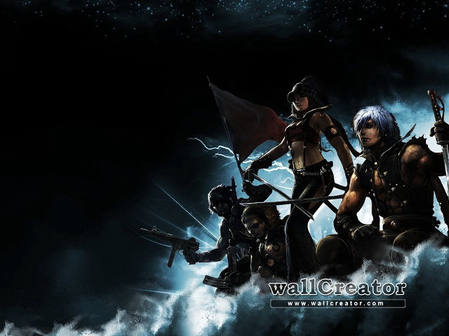 People cloud sky swords flag free wallpaper for desktop - medium preview image