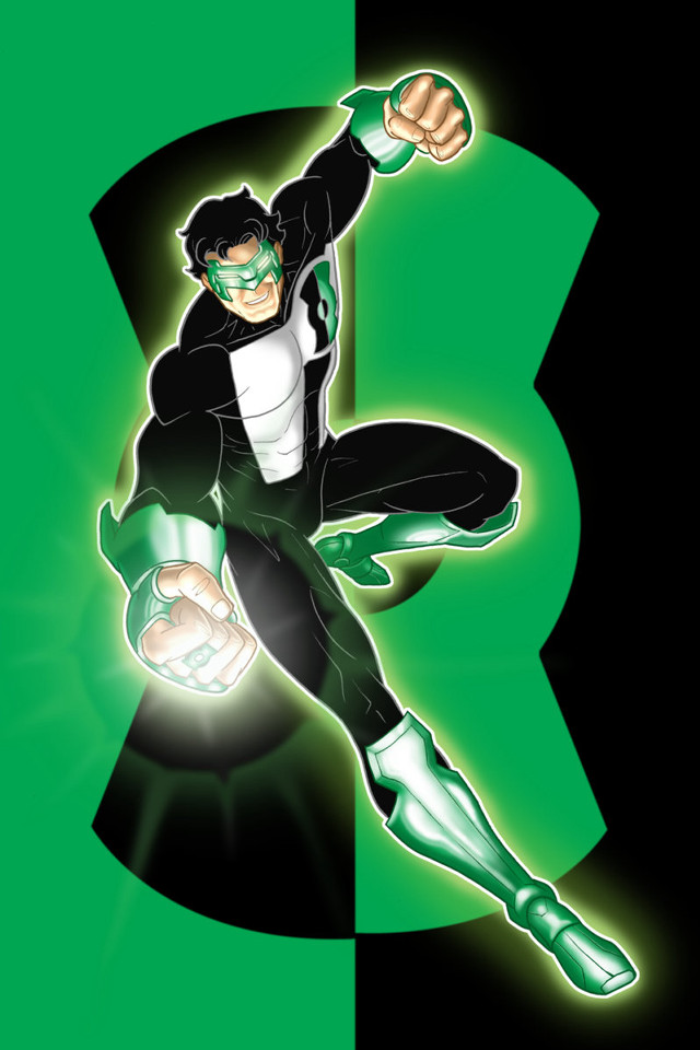 Green lantern flying hands up free wallpaper for mobile - medium preview image