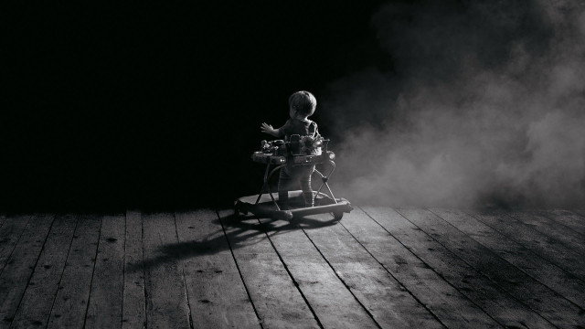 Child rocking toy dark smoke free wallpaper for desktop - medium preview image