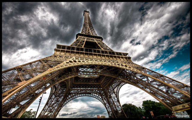 Tall tower sky clouds paris #2 free wallpaper for desktop - medium preview image