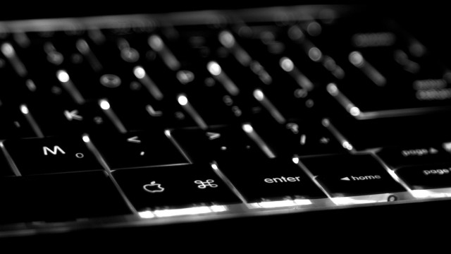 Keyboard closeup black background white #2 free wallpaper for desktop - medium preview image