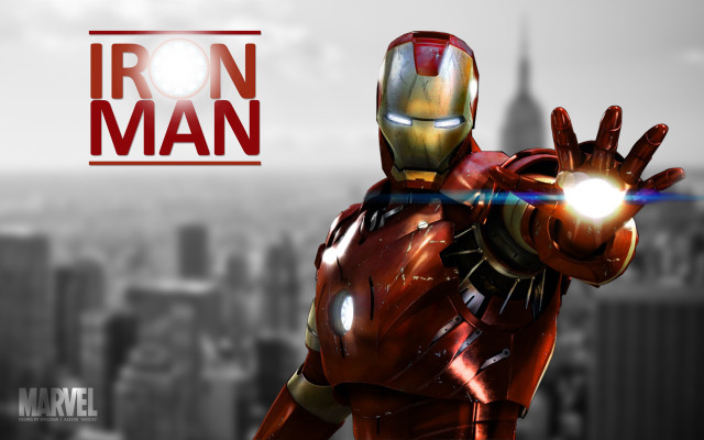 Iron man suit glowing hand free wallpaper for desktop - medium preview image