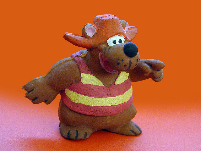 Toy bear hat striped shirt free wallpaper for desktop - medium preview image