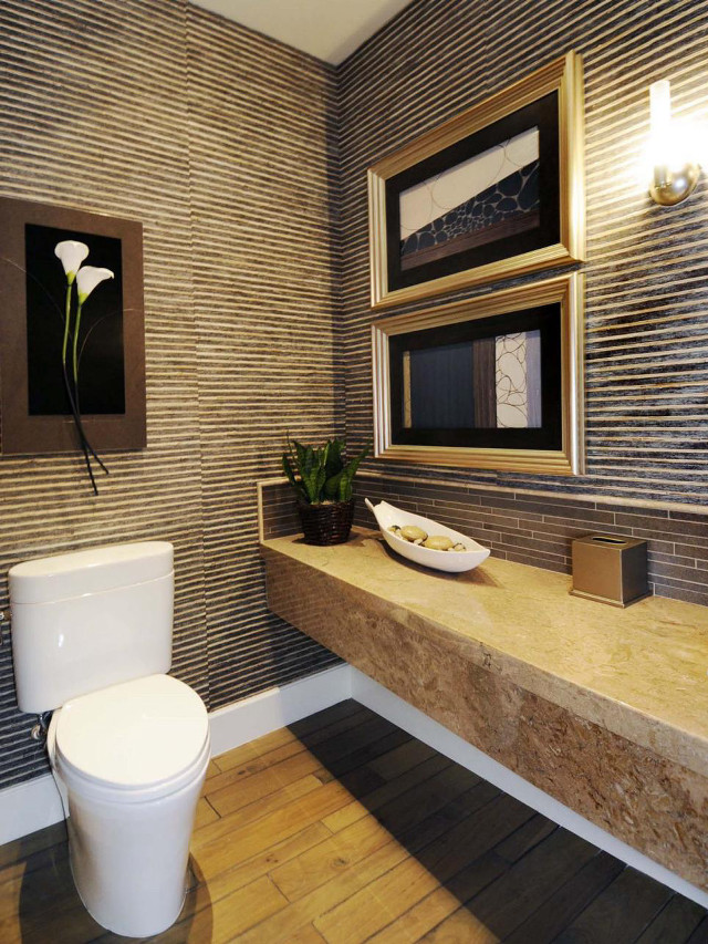 Bathroom toilet sink mirror painting free wallpaper for mobile - medium preview image