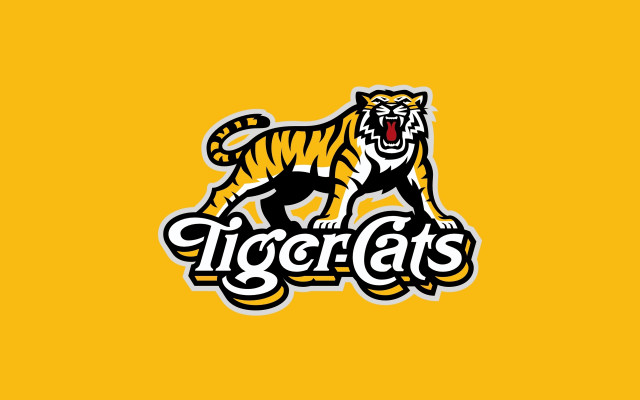 Tiger logo yellow background tigers free wallpaper for desktop - medium preview image