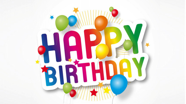 Happy birthday card balloons stars free wallpaper for desktop - medium preview image