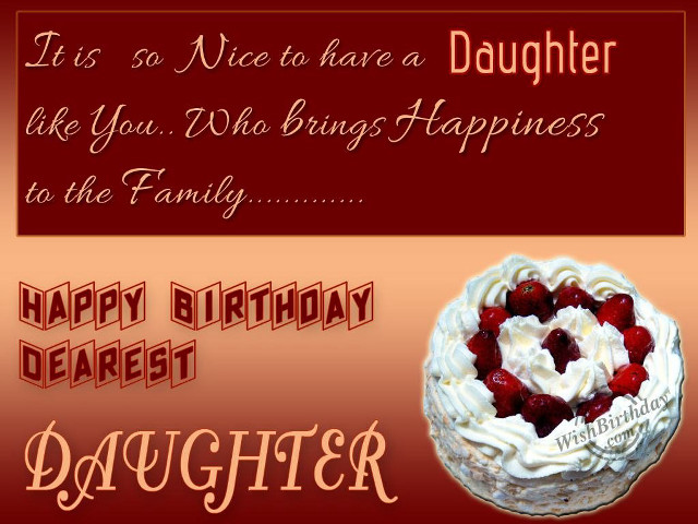 Birthday card cake happy daughter free wallpaper for desktop - medium preview image