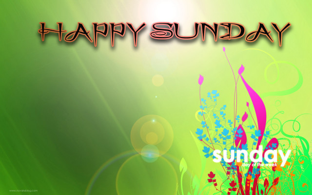 Green red happy sunday background free wallpaper for desktop - medium preview image
