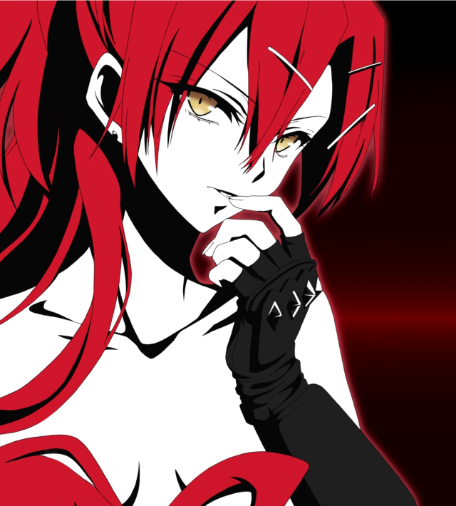 Red haired yandere grimdark glove free wallpaper for tablet - medium preview image