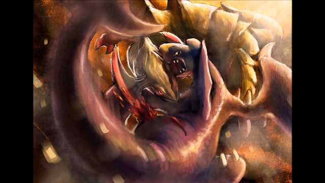 Dragon demon face tail painting free wallpaper for desktop - medium preview image