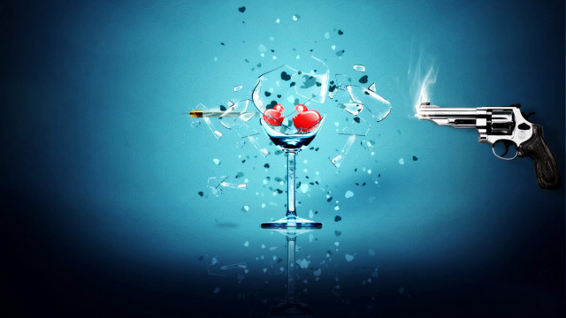 Gun wine splash water glass free wallpaper for desktop - medium preview image