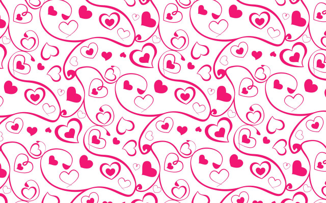 Hearts pattern white background red free wallpaper for desktop - medium preview image
