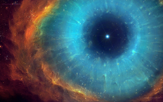Blue eyeball star filled sky #2 free wallpaper for desktop - medium preview image